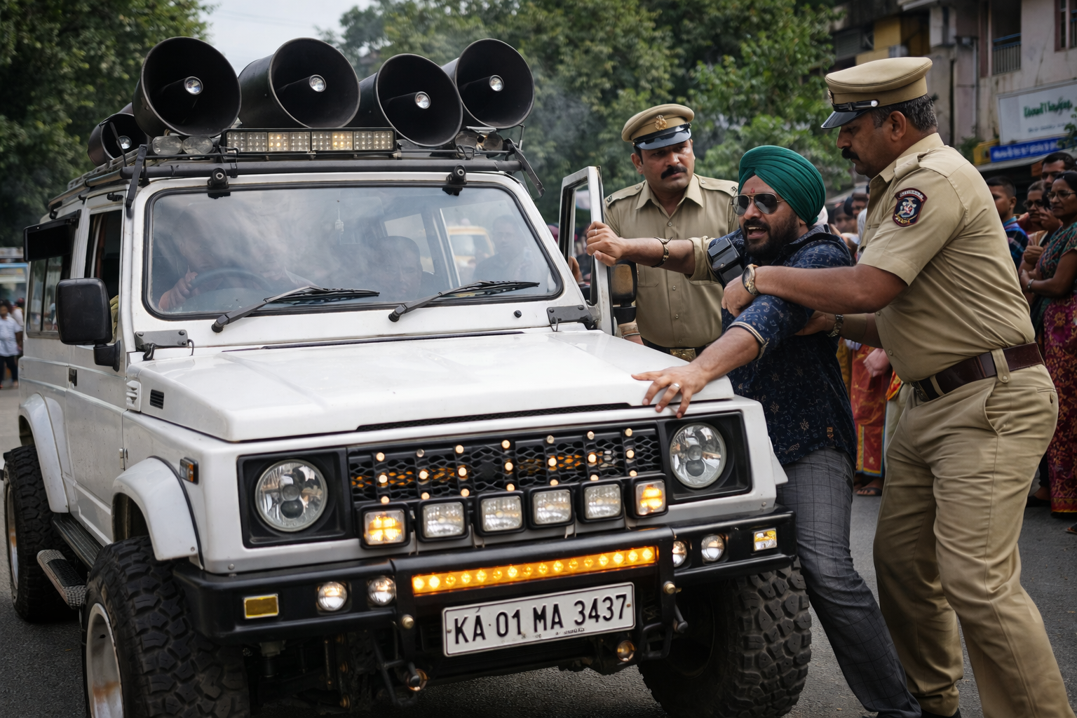 Police seize gypsy vehicle that was causing public nuisance with loud noise
